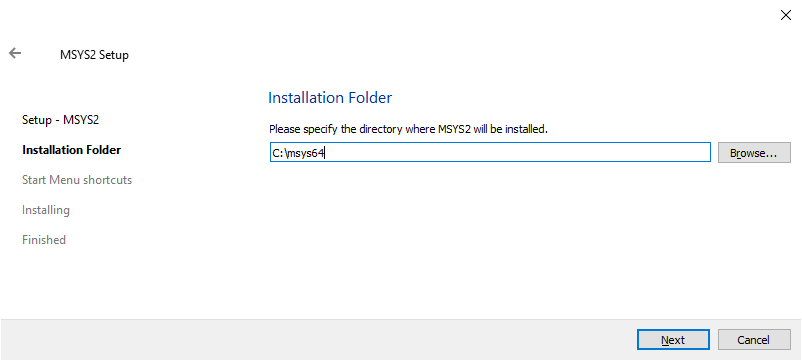 MSYS2 инсталација