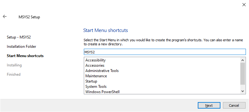 MSYS2 инсталација