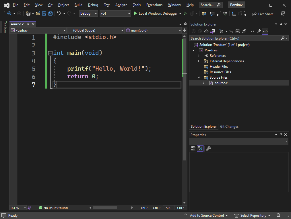 Креирање Visual Studio пројекта