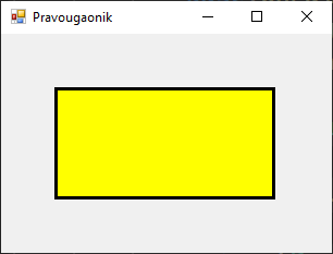 Цртање обојеног правоугаоника