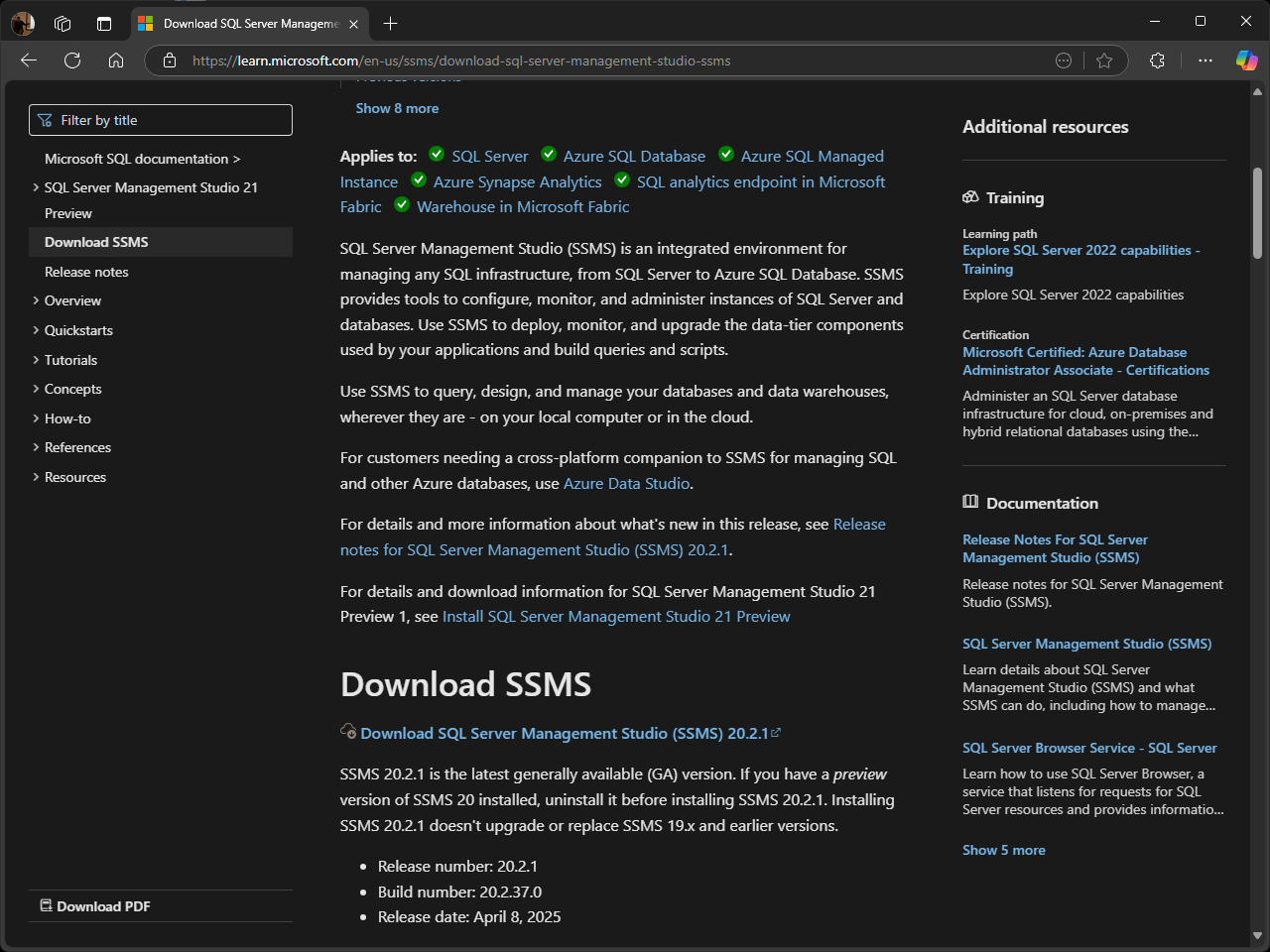 SQL Server Management Studio