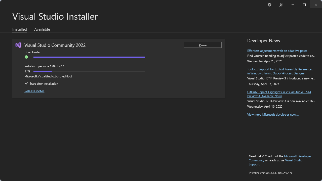 Visual Studio Installer