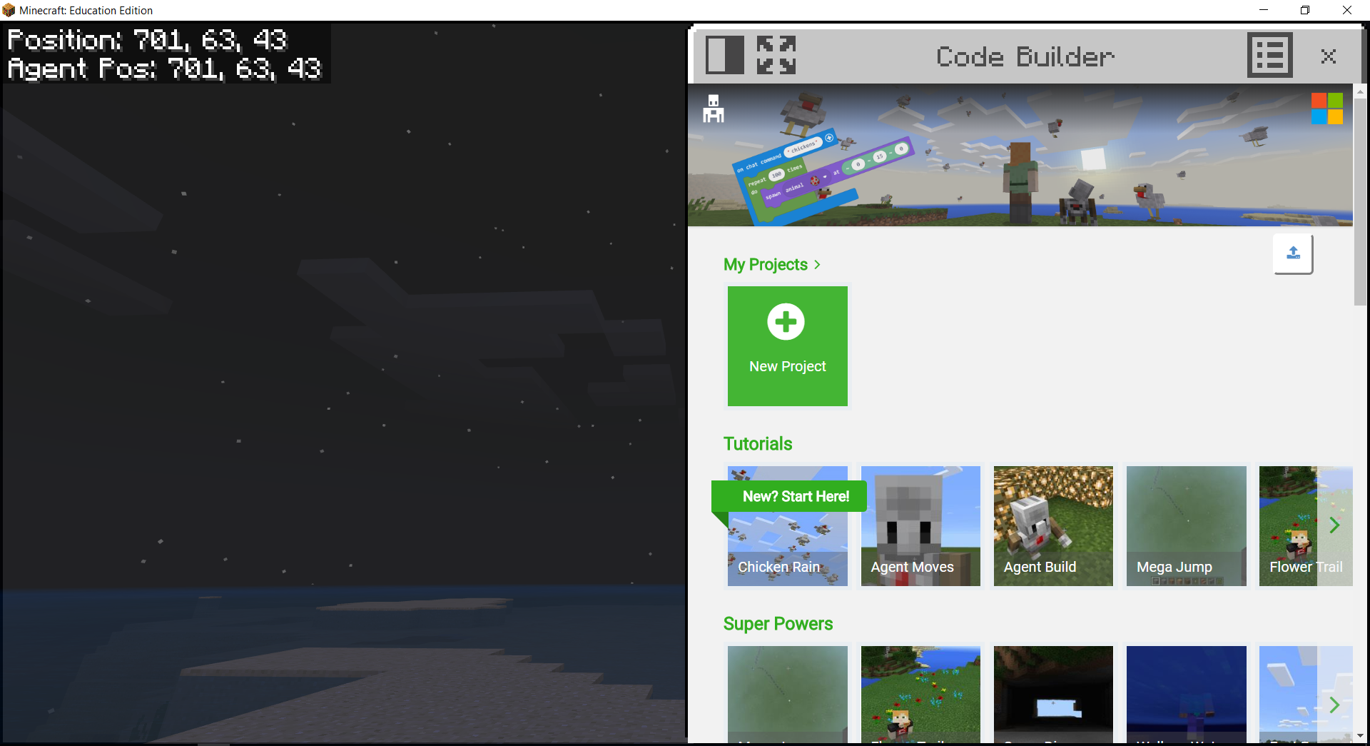 Code Builder in Minecraft Education – Minecraft Education